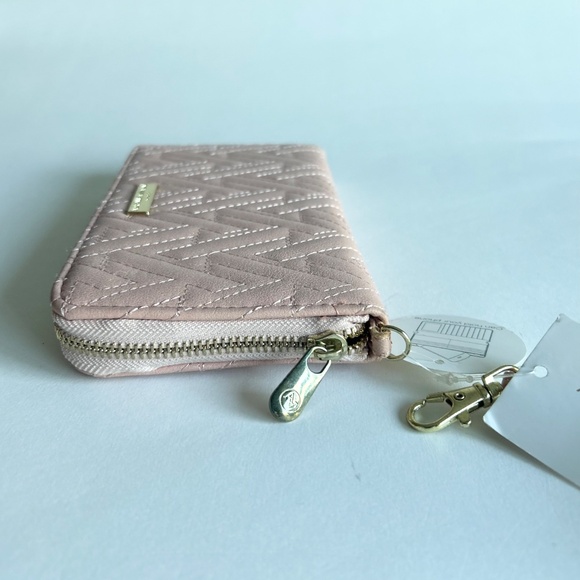 New Adrienne Vittadini Pink Leather Zip Around Wallet - Picture 7 of 16